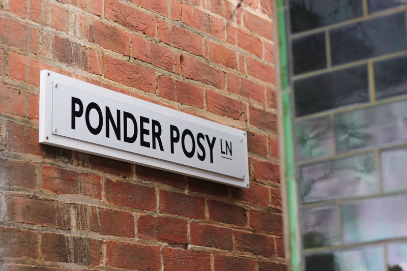 Ponder Posy Street Sign